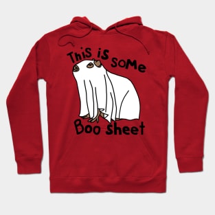 Halloween Capybara This is Some Boo Sheet Hoodie